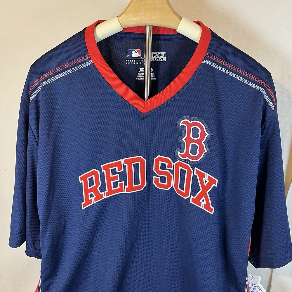 Red Sox Genuine Merchandise Jersey TX3 Cool NWT Navy Red White Mens 2XL MLB